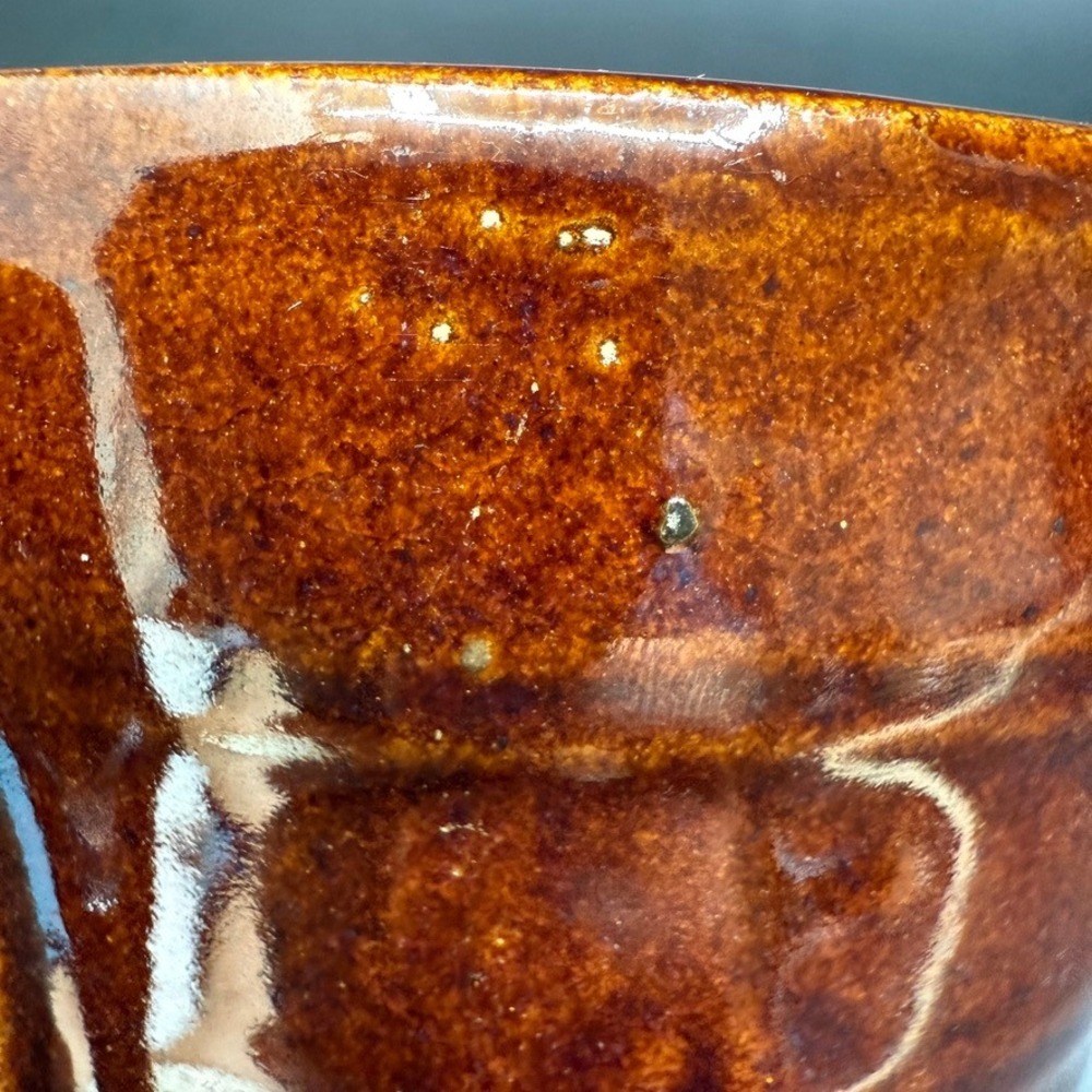 Vintage Marcrest Daisy Dot Pattern USA Stoneware Coffee Mug Solid Heavy 50s 60s - Picture 6 of 16
